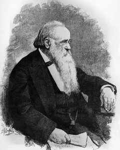 صورة لأجوستينو ديبريتيس (1813-1887) ، رجل دولة إيطالي ، رسم لدانتي بولوتشي (1856-1926) ، نقش من L