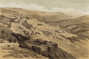 دير تيرا سانتا ، الناصرة (ليثو ملون) بواسطة ديفيد (بعد) روبرتس