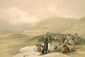 بئر يعقوب في شكيم ، 17 أبريل 1839 ، اللوحة 40 من المجلد الأول من "الأرض المقدسة" ، نقشها لويس هاجي (1806-1885) حانة. 1842 (ليثو) بواسطة ديفيد (بعد) روبرتس