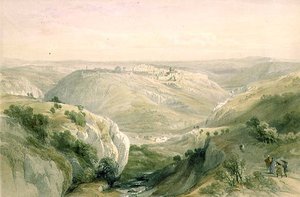 القدس من الجنوب ، 12 أبريل 1839 ، اللوحة 10 من المجلد الأول من "الأرض المقدسة" ، نقشها لويس هاجي (1806-1885) حانة. 1842 (ليثو) بواسطة ديفيد (بعد) روبرتس