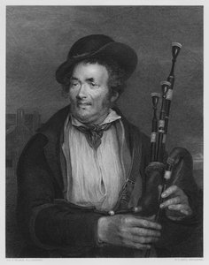 The Bagpiper ، من الصورة في معرض Vernon (نقش) بواسطة ديفيد (بعد) ويلكي