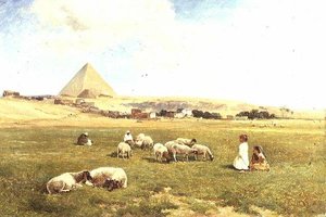 قطيع عربي بالقرب من مينا بواسطة ديفيد بيتس