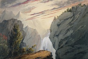 عند الشلال ، كاليفورنيا. 1850.