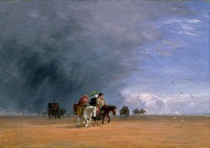 عبور الرمال 1848. بواسطة ديفيد كوكس الأكبر