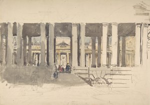 الصفحة اليمنى من مستشفى غرينتش ، صفحة صفحة دراسة مبنى ، كاليفورنيا. 1831. بواسطة ديفيد كوكس الأكبر