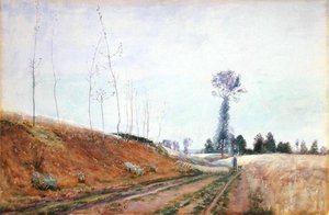مرعى على جانب الطريق في بيكاردي ، حوالي 1887 (جواش على ورق)