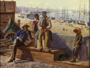 بلاك بويز على رصيف الميناء ، حوالي عام 1865 بواسطة ديفيد نورسلوب