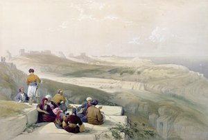 Askalon ، اللوحة 57 من المجلد الثاني من "الأرض المقدسة" ، نقش بواسطة حانة لويس هاغي (1806-85). 1843 بواسطة ديفيد روبرتس