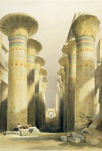 الجادة المركزية لقاعة الأعمدة الكبرى ، الكرنك ، من مصر والنوبة ، المجلد الأول