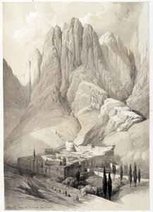 دير القديسة كاترين ، رسم 19/2/1839 في "الأرض المقدسة" ، لندن 1849. بواسطة ديفيد روبرتس