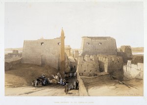 المدخل الكبير لمعبد الأقصر (الأقصر) في "الأرض المقدسة" ، لندن 1849 بواسطة ديفيد روبرتس