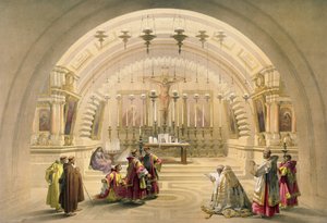 القدس ، 10 أبريل 1839 ، اللوحة 26 من المجلد الأول من "الأرض المقدسة" ، نقش بواسطة حانة لويس هاغي (1806-85). 1842 بواسطة ديفيد روبرتس