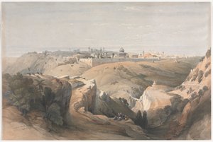 القدس من جبل الزيتون 1839. بواسطة ديفيد روبرتس