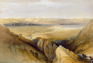 وادي الأردن ، من المجلد الثاني من "الأرض المقدسة" بقلم لويس هاغي (1806-85) منشور في لندن ، 1842 في لندن ، 1842 بواسطة ديفيد روبرتس