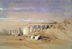 منظر جانبي للمعبد يسمى Typhonaeum في Dendera ، مصر ، القرن التاسع عشر بواسطة ديفيد روبرتس