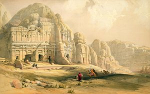 البتراء ، 8 مارس 1839 ، اللوحة 96 من المجلد الثالث من "الأرض المقدسة" ، نقشها لويس هاغي (1806-85) حانة. 1849 بواسطة ديفيد روبرتس