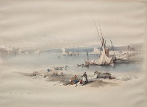 ميناء صور 1839. بواسطة ديفيد روبرتس