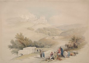 أطلال كنيسة القديس يوحنا سبسطى 1839. بواسطة ديفيد روبرتس