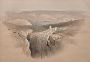 البحر الميت في اتجاه موآب 1839. بواسطة ديفيد روبرتس