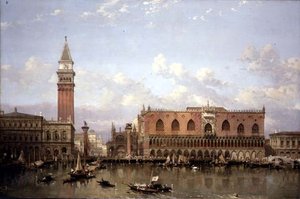 قصر دوجي ، البندقية ، من Bacino di San Marco بواسطة ديفيد روبرتس