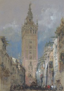 برج Moorish في إشبيلية ، يسمى Giralda ، إسبانيا بواسطة ديفيد روبرتس