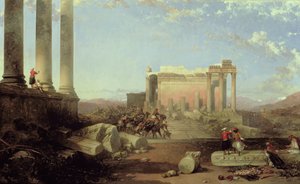 أنقاض معبد الشمس في بعلبك ، 1861