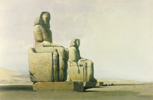 طيبة ، 4 ديسمبر 1838 ، اللوحة 12 من المجلد الأول من "مصر والنوبة" ، نقش بواسطة حانة لويس هاغي (1806-85). 1846 (انظر أيضًا 87428)