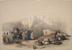 قبر هارون ، قمة جبل حوريب ، 1839. بواسطة ديفيد روبرتس