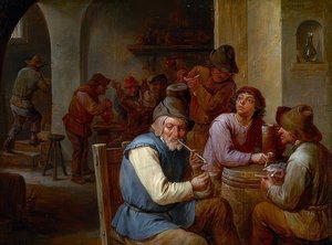 في حانة القرية. حوالي 1660 بواسطة ديفيد تنيرز الأكبر