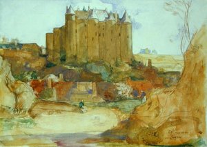 Luynes on the Loire (ألوان مائية فوق قلم رصاص على ورق) بواسطة ديفيد يونغ كاميرون