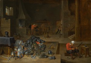 متجر الدروع ، 1640-1645 بواسطة ديفيد تينيرز الأصغر