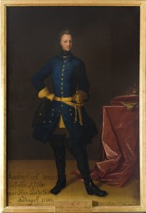 تشارلز الثاني عشر ، روا دي سويدي - صورة للملك تشارلز الثاني عشر ملك السويد (1682-1718) ، بقلم كرافت ، ديفيد ، من (1655-1724). زيت على قماش. الأبعاد: ٢٤٩ × ١٦٥ سم. متحف ستوكهولم الوطني