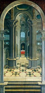 منظور رسمه Defendente Ferrari (1480 أو 1485-1540) ، في الجزء الخلفي من جوقة القرن السادس عشر ، كنيسة القديس جيروم ، بييلا. إيطاليا