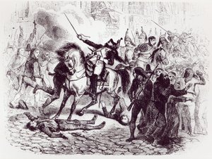 الثاني من مايو 1808 ، الانتفاضة في مدريد ، من "هيستوار دي نابليون" للمؤلف دي نورفينس ، 1839