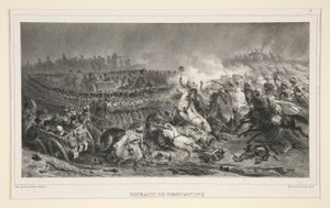 سلاح الفرسان الخفيف الثاني في مواجهة هجوم العرب ، من مجموعة من ستة ، بعنوان Retraite de Constantine.