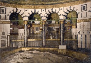 الصخرة في مسجد عمر ، القدس ، حوالي عام 1890 - عام 1900 (طباعة ضوئية)