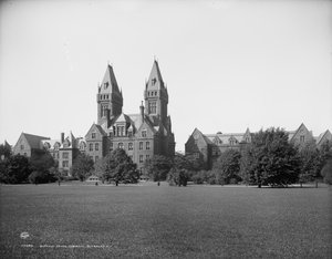 مستشفى جامعة بافالو ، بوفالو ، نيويورك ، c.1900-10 بواسطة شركة ديترويت للنشر