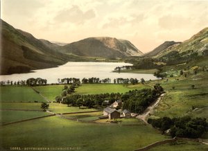 Buttermere and Crummock Water ، منطقة ليك ، إنجلترا ، c.1900 بواسطة شركة ديترويت للنشر