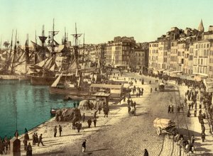 الميناء القديم (Vieux-Port) ، مرسيليا ، فرنسا ، c.1890-1900 (photochrom)