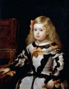 Portrait of the Infanta Margarita (1651-1673) daughter of King Philip IV of Spain and his second wife Mariana of Austria بواسطة دييجو فيلاسكيز