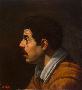 رأس رجل في الملف الشخصي ، ج. 1616-1617 بواسطة دييجو فيلاسكيز