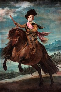 الأمير بالتاسار كارلوس على ظهور الخيل ، 1635-36. بواسطة دييجو فيلاسكيز