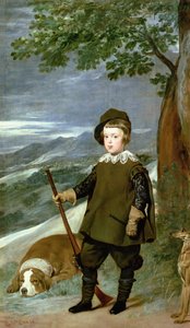 الأمير بالتاسار كارلوس (1629-1649) يرتدي ملابس صياد ، 1635-36 بواسطة دييجو فيلاسكيز