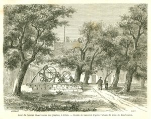 View of the courtyard of the former Jesuit Observatory in Pekin (Beijing), China. Engraving by Lancelot, in “” Le Tour du Monde, Nouveau journal des Voyages””, edited by Edouard Charton, Paris بواسطة ديودون أوغست لانسلوت