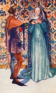 رجل وامرأة في عصر إدوارد الثاني 1307-1327 بواسطة ديون كلايتون كالثروب