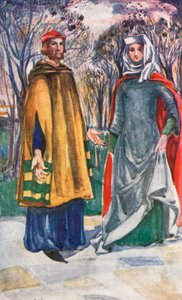 رجل وامرأة في عصر إدوارد الأول 1272-1307 بواسطة ديون كلايتون كالثروب