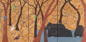 الغابة، الهند، 2020 (زيت على قماش) بواسطة 