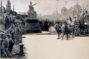 احتفال رمزي للمعرض العالمي في برشلونة عام 1888 ، رسم توضيحي لديونيس بايكسيراس إي فيرداغير (1862-1943)