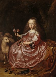 صورة لكلارا اليوجن كلارا اليوين (1635-1674. ابنة ابراهام اليوين وجيرترويد هوفتمان بواسطة ديرك ديركش. فان سانتفورت