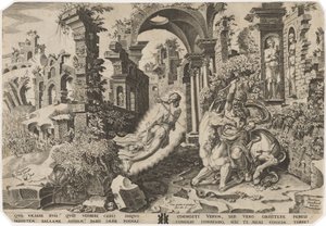 بلعام والملاك بواسطة ديرك فولكرتز كورنهرت بعد Maerten van Heemskerck